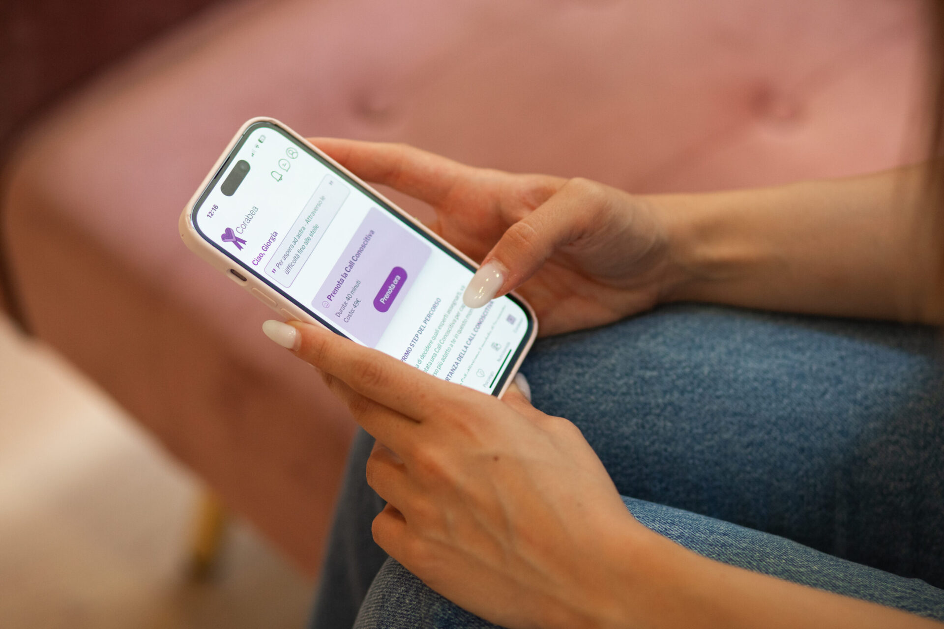 Scarica l'app Corabea e prenota la Call Conoscitiva